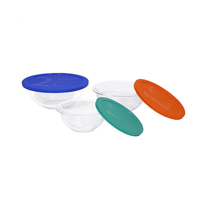 pyrex mixing bowl set with lids
